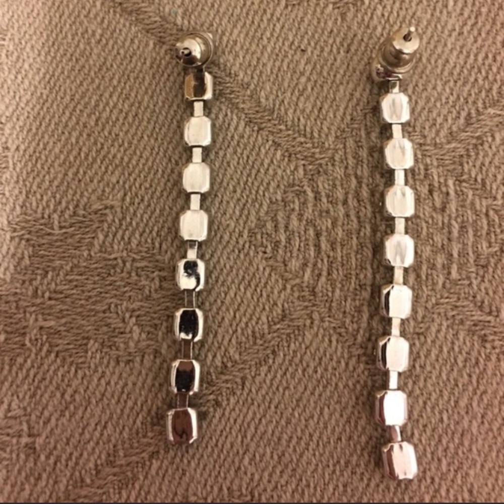 Sparkling Rhinestone Drop Earrings - Picture 3 of 3